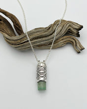 Blue/Green Bi Color Tourmaline Prickly Pear Eye Talisman Necklace