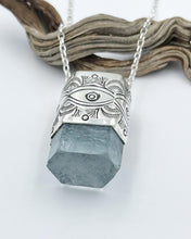 Chonky Aquamarine Big Eye Talisman Necklace