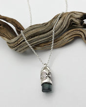 Blue Tourmaline Eye Talisman Necklace