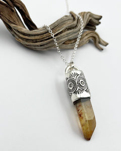 Zambian Citrine Mojave Peyote Talisman Necklace