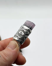 Purple Bi Color Tourmaline Desert Eye Talisman Necklace