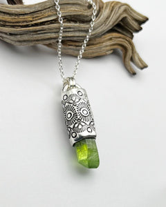 Peridot Prickly Pear Talisman Necklace