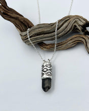 Thomas Range Black Topaz Fan/Diamond Talisman Necklace