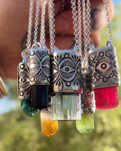 Aquamarine Desert Eye Talisman Necklace