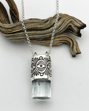 Aquamarine Desert Eye Talisman Necklace