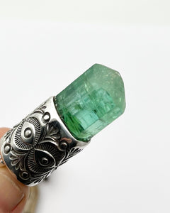 Jaba Green Tourmaline Tourmaline Mojave Eye Talisman Necklace