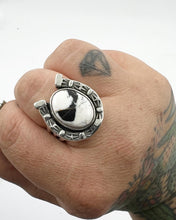 Vintage Numi Olive White Buffalo Horseshoe Ring 9