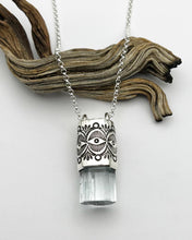 Aquamarine Desert Eye Talisman Necklace