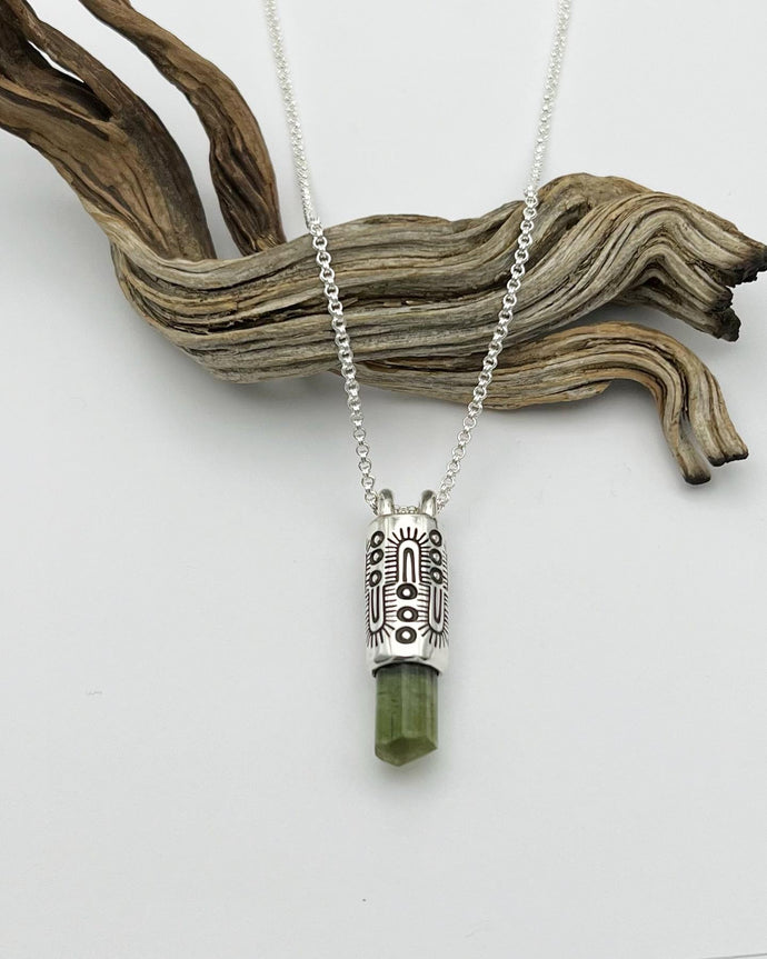 Green Tourmaline Monsoon Talisman Necklace