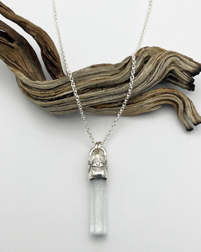 Aquamarine Eye Talisman Necklace
