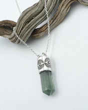 Polished Aquamarine Eye Talisman Necklace