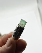 Blue/Green Bi Color Tourmaline Prickly Pear Eye Talisman Necklace