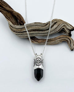 Lake George Smoky Quartz Portal Talisman Necklace