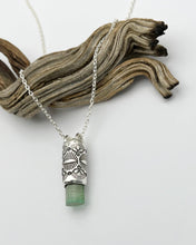 Blue/Green Bi Color Tourmaline Prickly Pear Eye Talisman Necklace