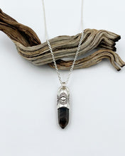 Lake George Smoky Quartz Eye/Fan Talisman Necklace