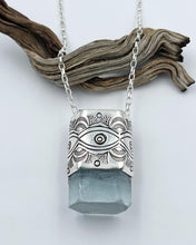 Chonky Aquamarine Big Eye Talisman Necklace