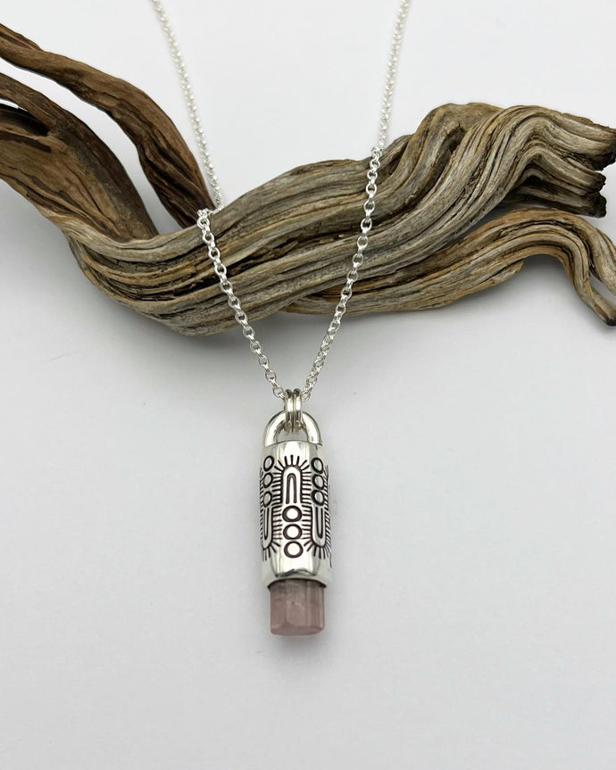 Pink Tourmaline Monsoon Talisman Necklace