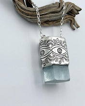 Chonky Aquamarine Big Eye Talisman Necklace