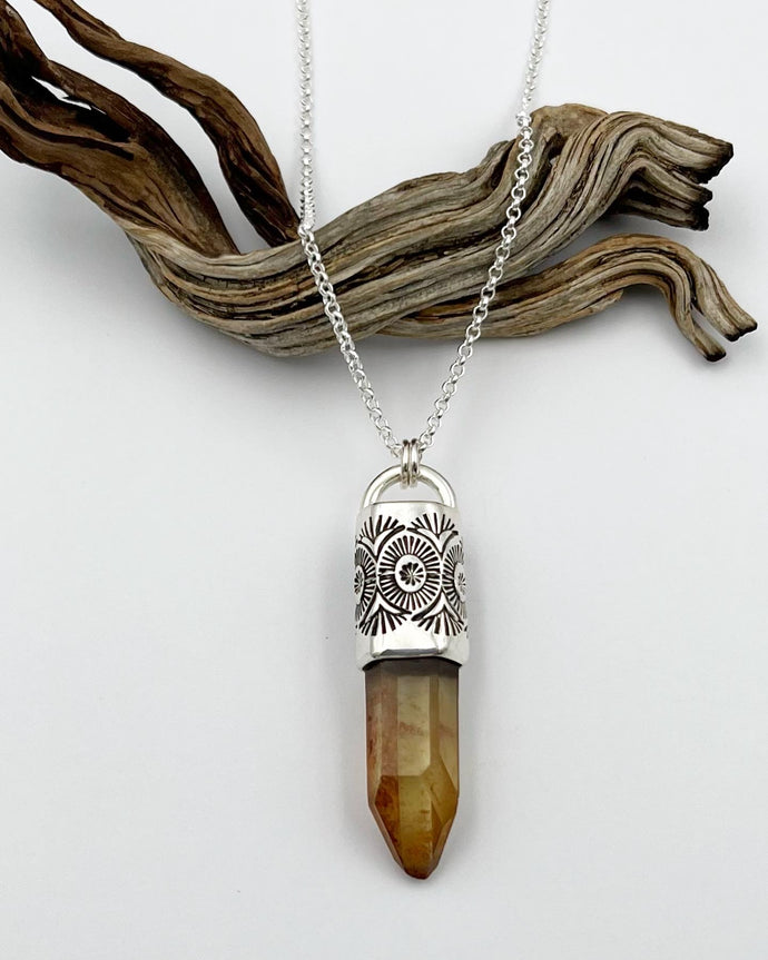 Zambian Citrine Mojave Peyote Talisman Necklace
