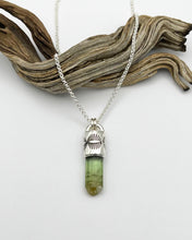 Green Tourmaline Eyelash Talisman Necklace