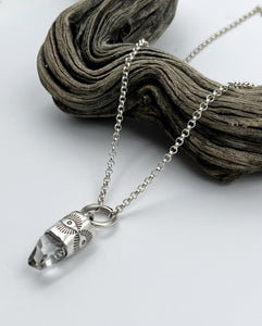 Tibetan Quartz Eye O Ring Talisman Necklace