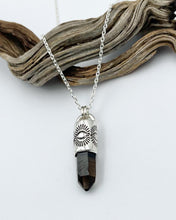 Lake George Smoky Quartz Eye/Fan Talisman Necklace