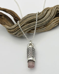 Pink Tourmaline Monsoon Talisman Necklace