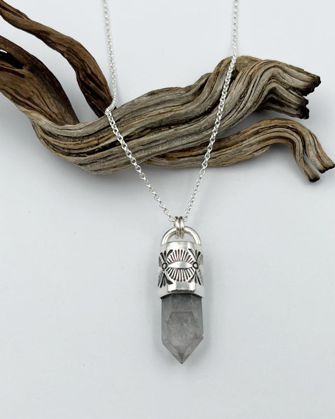 Tibetan Quartz Eye Talisman Necklace