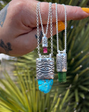 Carico Lake Turquoise Nugget Big Eye Talisman Necklace