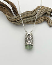 Green Bi Color Tourmaline Eye/Prickly Pear Talisman Necklace
