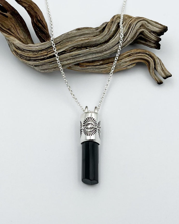 Black Tourmaline Portal Talisman Necklace