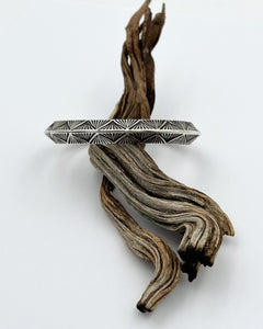 Heavyweight Triangle Wire Arroyo Hand Stamped Cuff XS