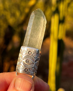Chlorite Phantom Quartz Eye Talisman Necklace
