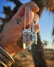 Blue Tourmaline Eye Talisman Necklace