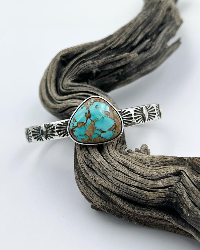 Royston Turquoise Juniper Heavyweight Stacker Cuff XL