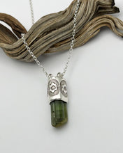 Green Multipoint Tourmaline Peyote Talisman Necklace