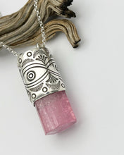 Pink Tourmaline Big Eye Talisman Necklace