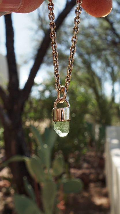 Peridot 14k Gold Talisman Pendant