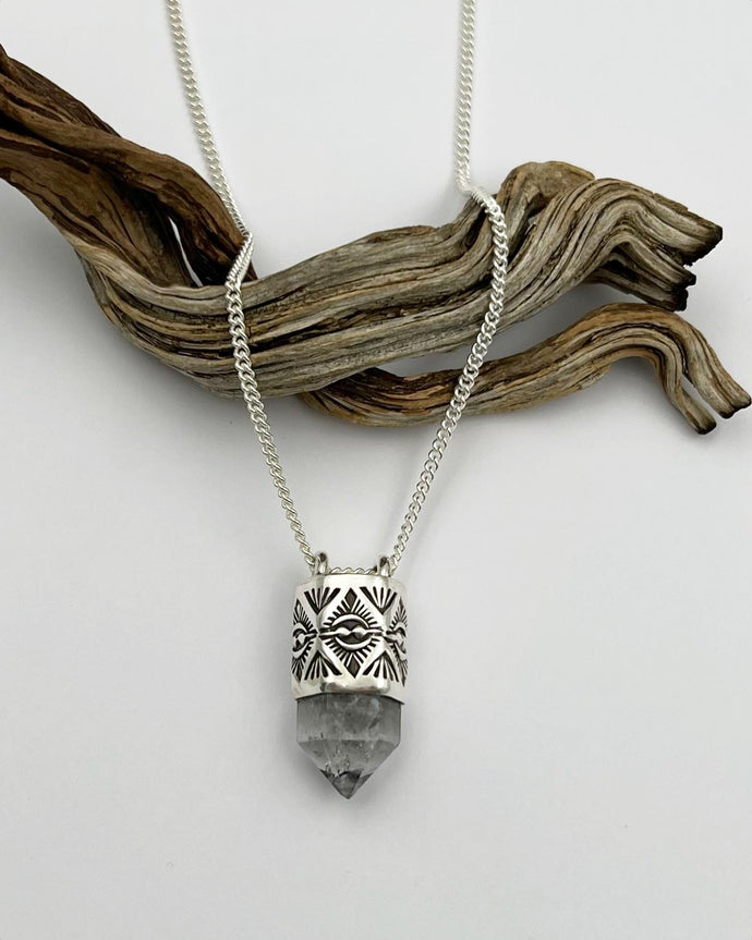 Tibetan Quartz Mesquite Talisman Necklace