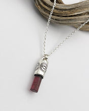 Dark Pink Tourmaline Eye Talisman Necklace