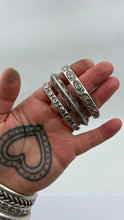 Heavyweight Triangle Wire Arroyo Hand Stamped Sterling Silver Cuff S/M