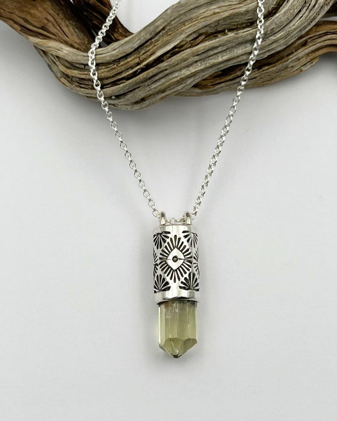Yellow Apatite Sunny Vista Talisman Necklace