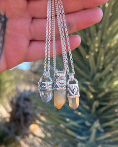 Tangerine Quartz Talisman Necklace