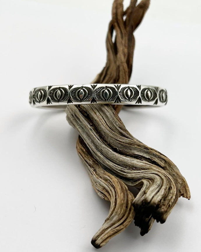 Serrano Heavyweight Hand Stamped Stacker Cuff S/M