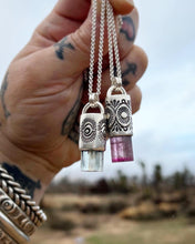 Pink Tip Pink Tourmaline Desert Sun Talisman Necklace