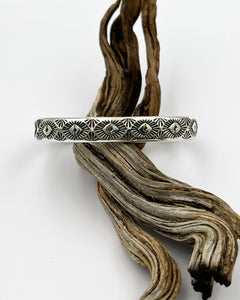 Sunny Vista Heavyweight Hand Stamped Stacker Cuff XS