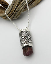 Pink Tourmaline Desert Flower Talisman Necklace