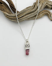 Rubellite Tourmaline Eye Talisman Necklace