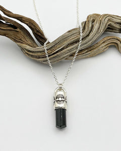 Black Tourmaline Ocotillo Talisman Necklace