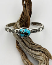 Sierra Nevada Turquoise Sun Hand Stamped Stacker Cuff XS